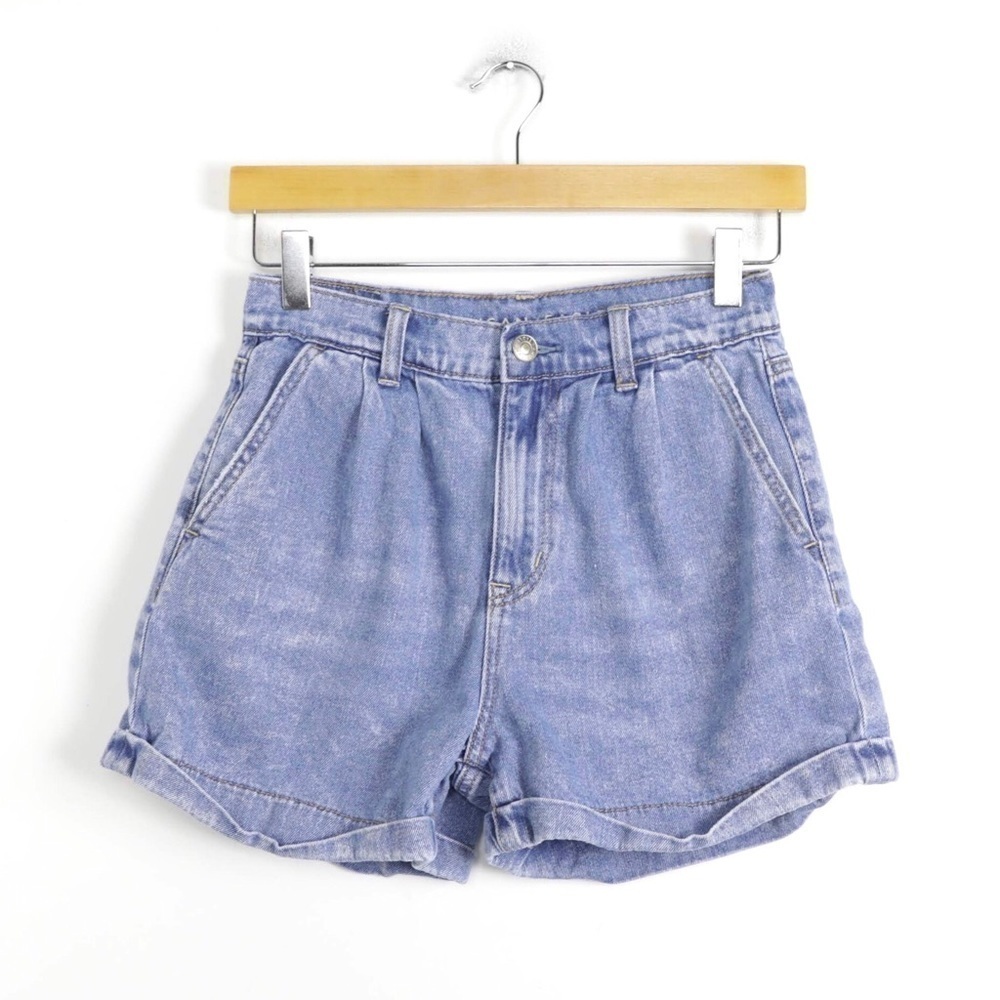 American Eagle AEO High rise shorts baggy light wash summer festival 90s XS 0